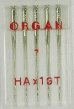 Иглы Organ шелк №55, 5шт