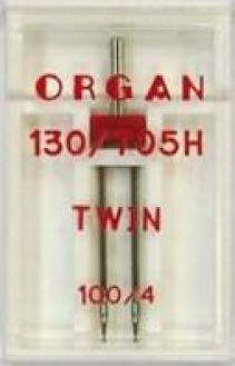 Иглы двойные Organ стандарт №100/4.0, 1 шт.