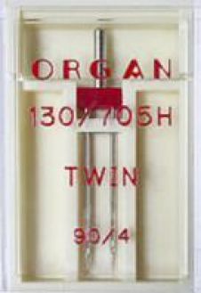 Иглы двойные Organ стандарт № 90/4.0, 1 шт.