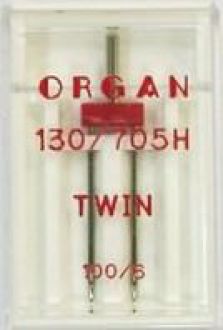Иглы двойные Organ стандарт №100/6.0, 1шт