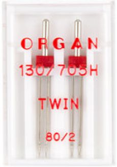 Иглы двойные Organ стандарт №80/2.0, 2шт